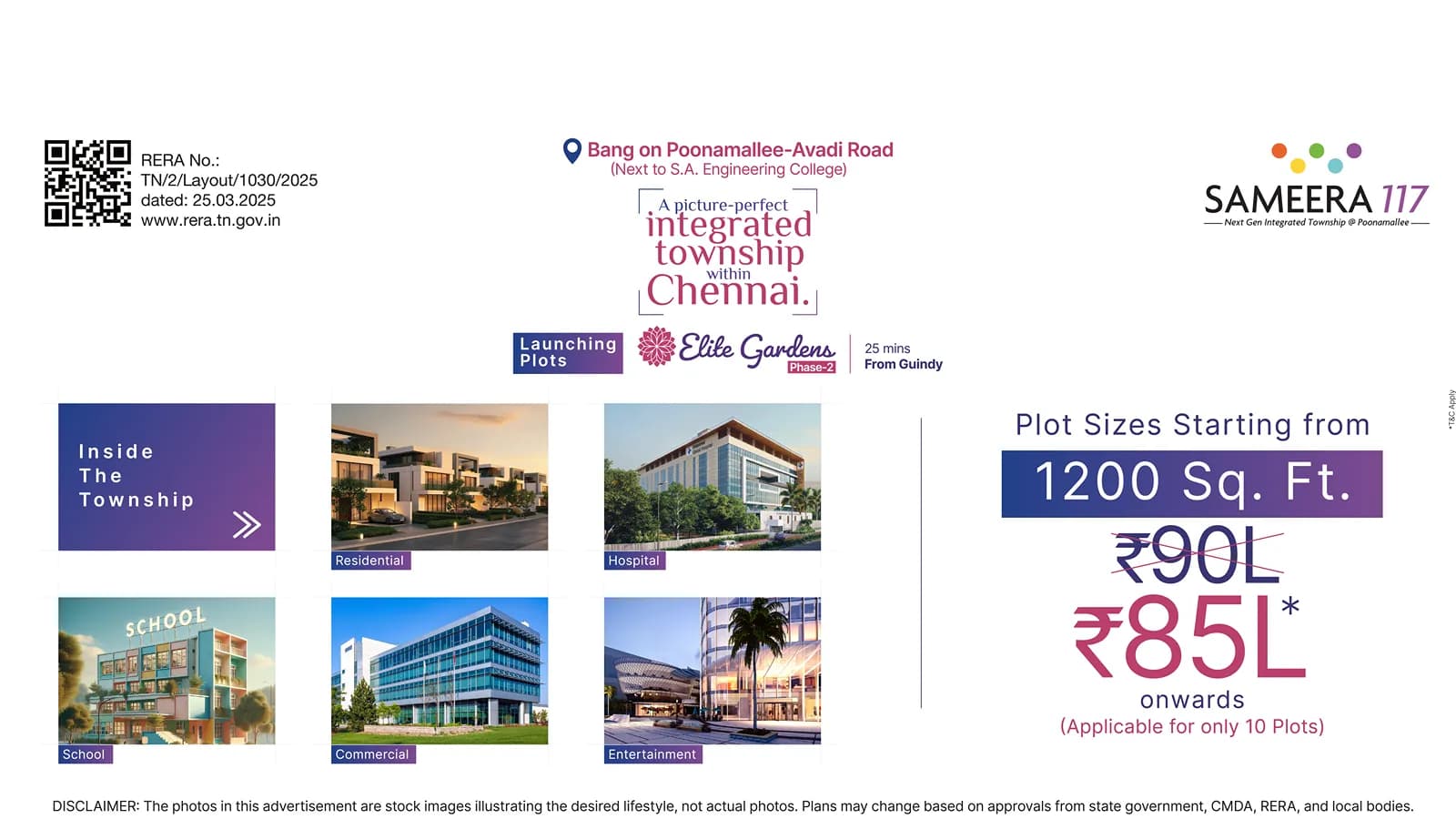 Sameera Elite Gardens residential plots in Avadi Chennai