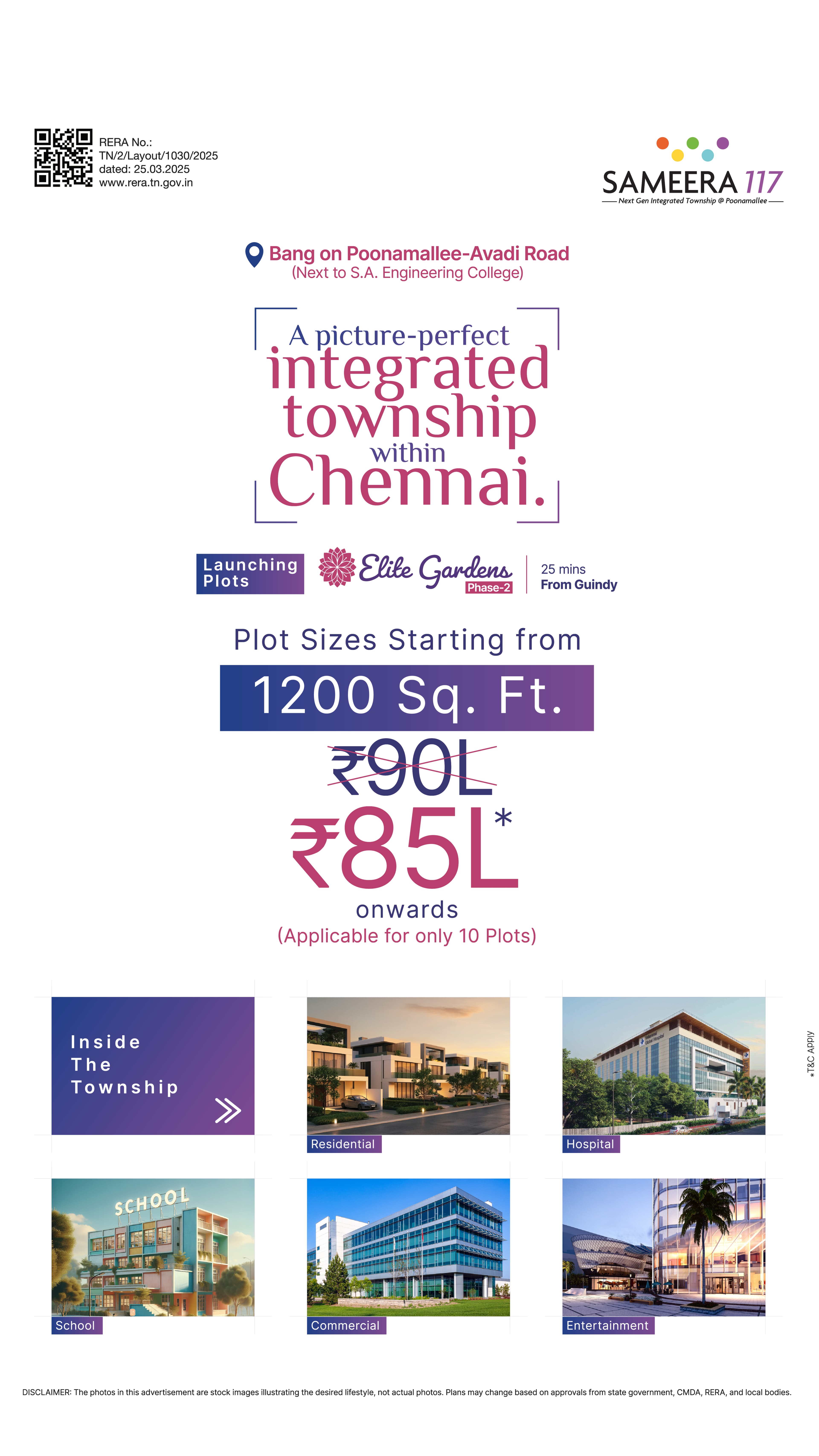Sameera Elite Gardens residential plots in Avadi Chennai
