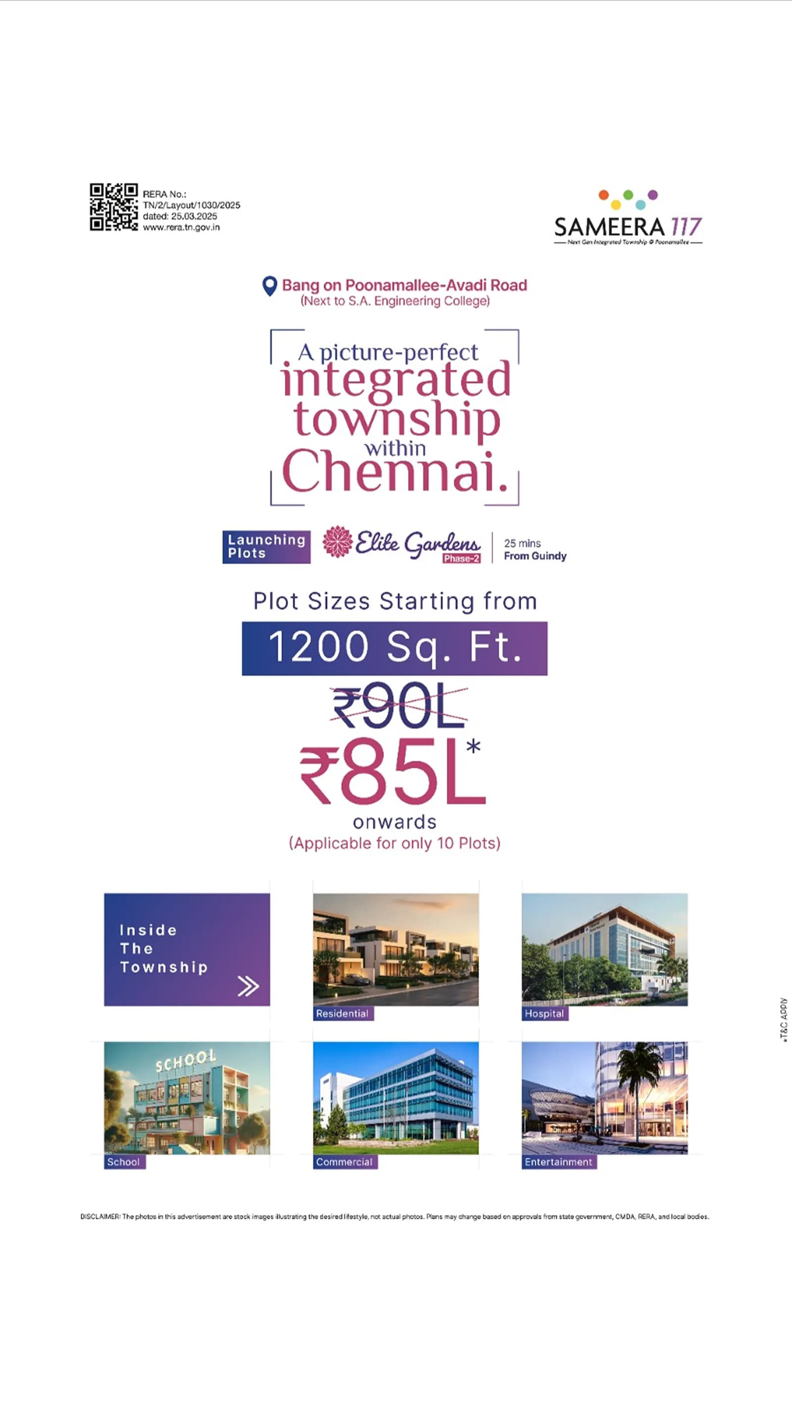 Sameera Elite Gardens residential plots in Avadi Chennai