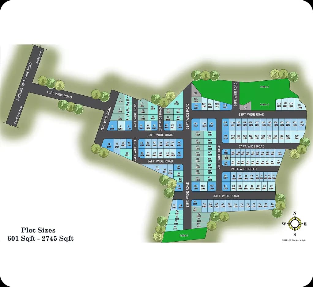 Sameera Elite Gardens residential plots in Avadi Chennai